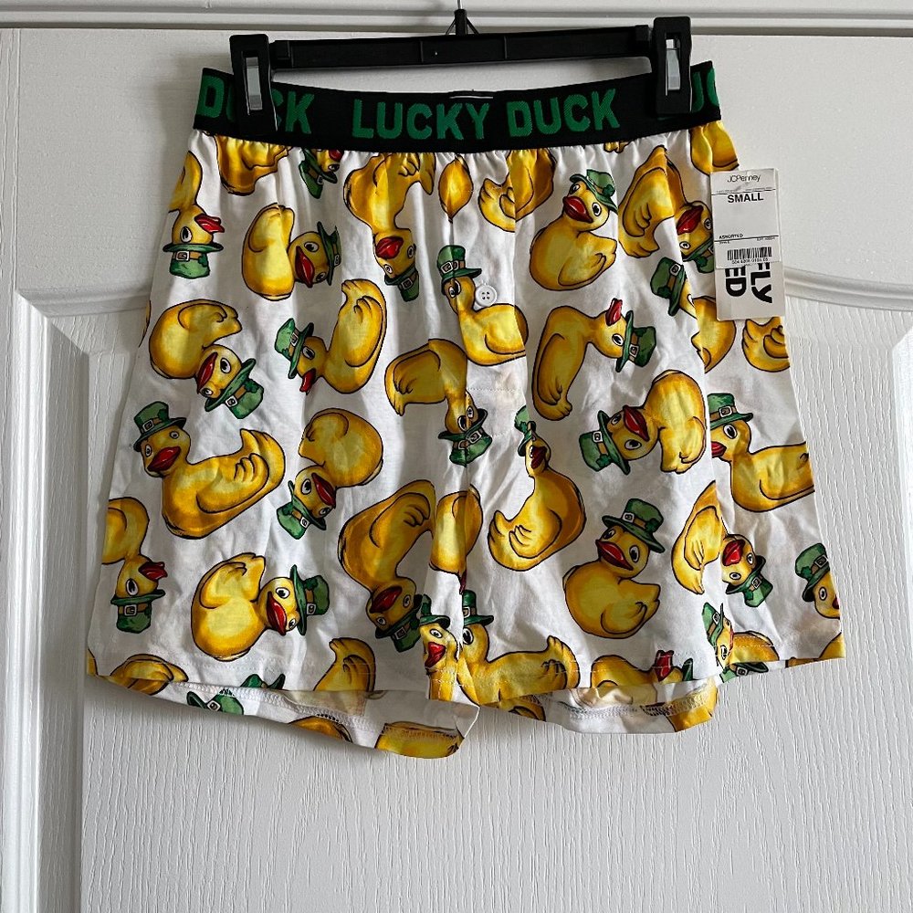 Vintage Briefly Stated Lucky Duck Trunks Boxers 100% Cotton Size S (28-30) NWT